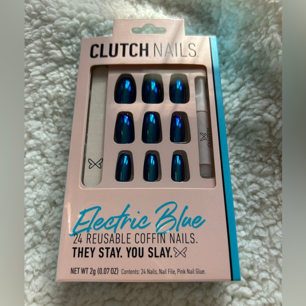 Clutch Nails Electric Blue press on nails